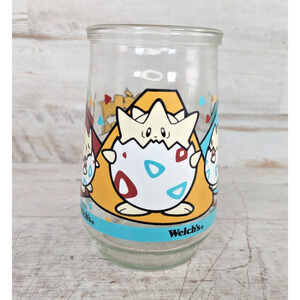 Vintage Welchs Pokemon Togepi #9 Glass Jelly Jar Juice Nintendo 1999 NO LID